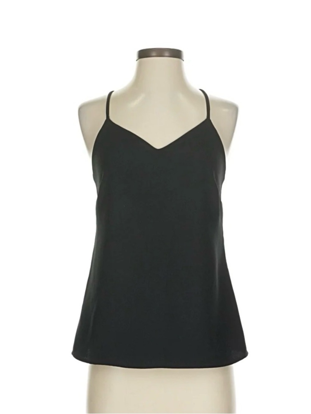 Banana Republic Black V-Neck Spaghetti Strap Cami Top